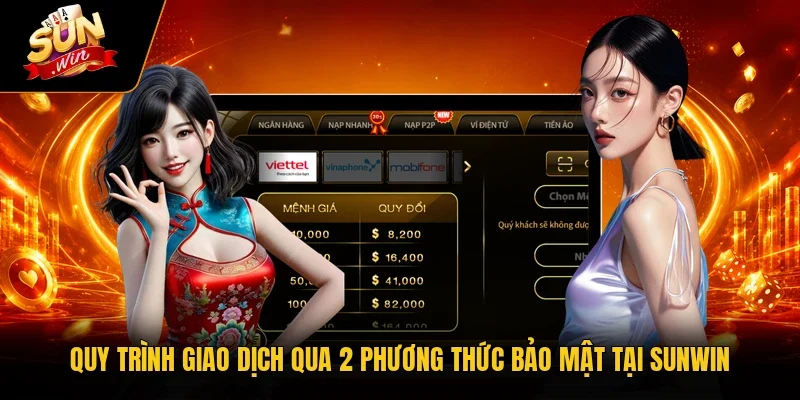 Quy trình giao dịch qua 2 phương thức bảo mật tại Sunwin
