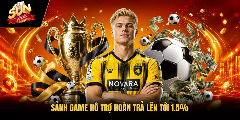 Sảnh game hỗ trợ hoàn trả lên tới 1.5%